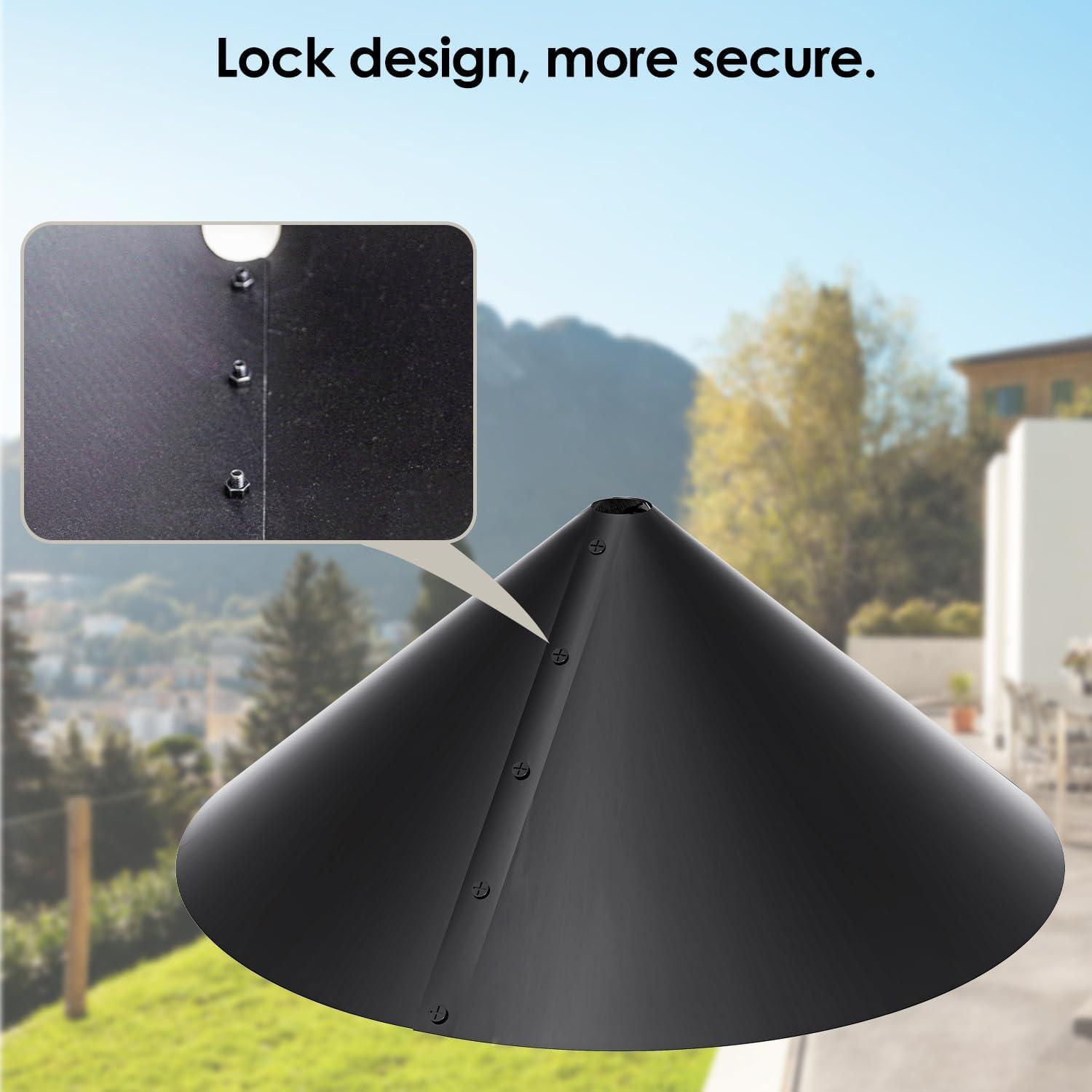 Squirrel Proof Baffle for Outside - 19 Inch Suitable for Bird Feeders Pole and Bird Houses