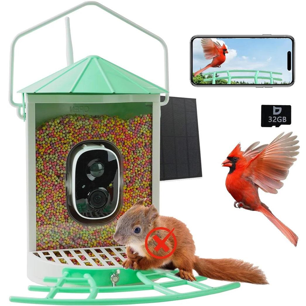 Metal Squirrel Proof Bird Feeder with Camera
