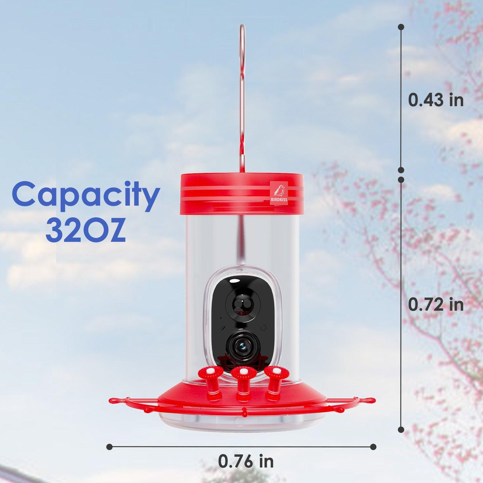 32 OZ Smart Hummingbird Feeder with Camera
