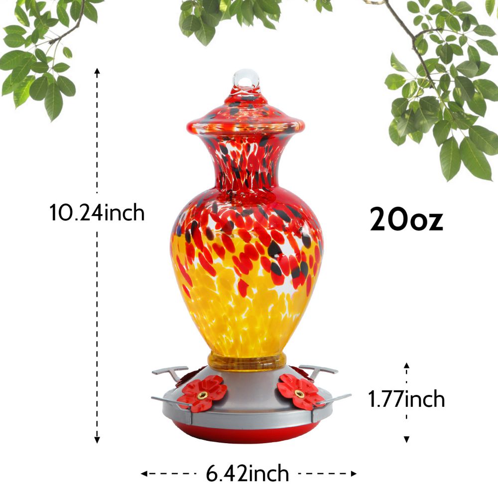 Yellow and Red Hummingbird Feeder 20 OZ