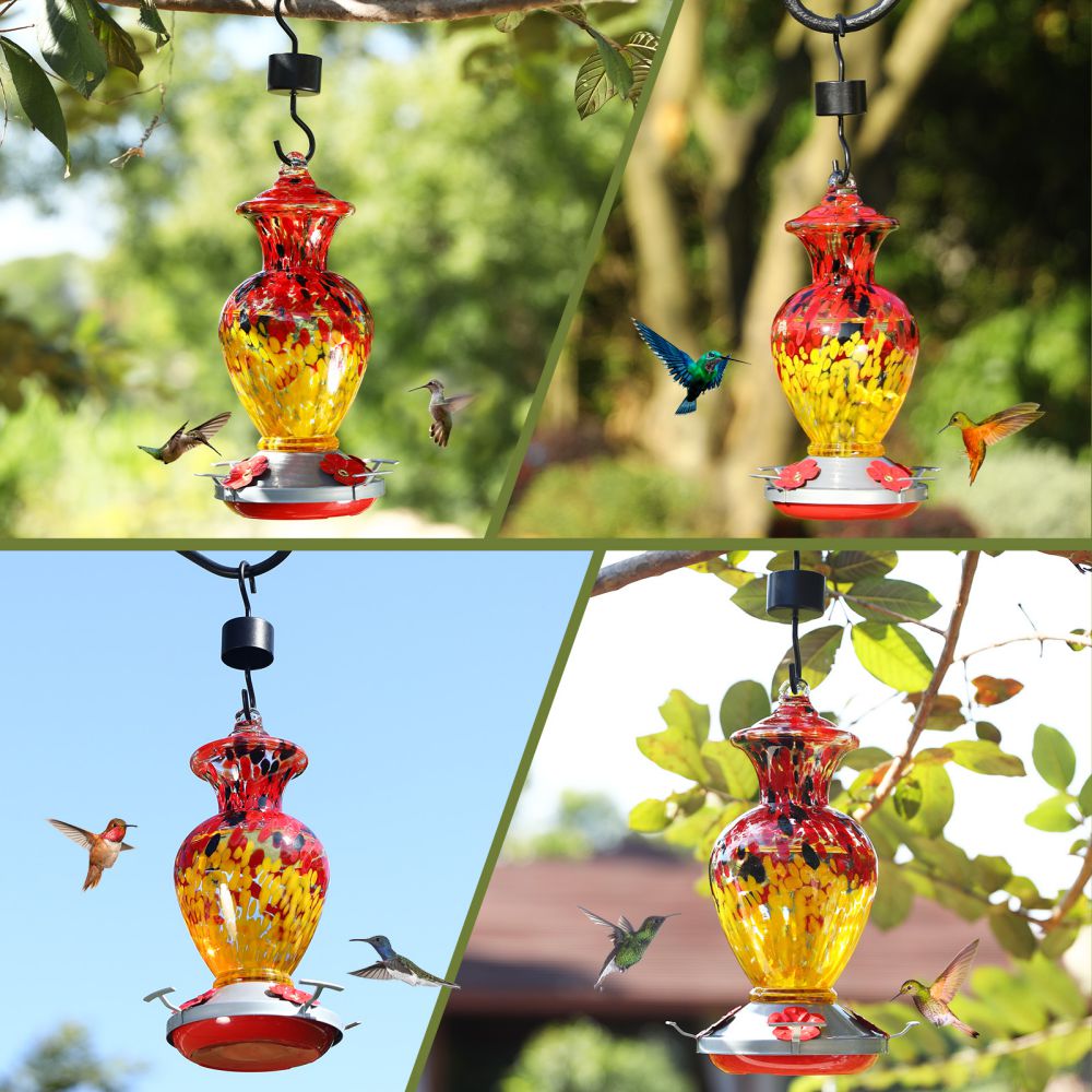 Yellow and Red Hummingbird Feeder 20 OZ